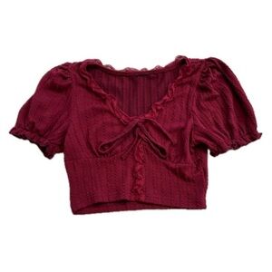 Burgundy Women's Top Size Small